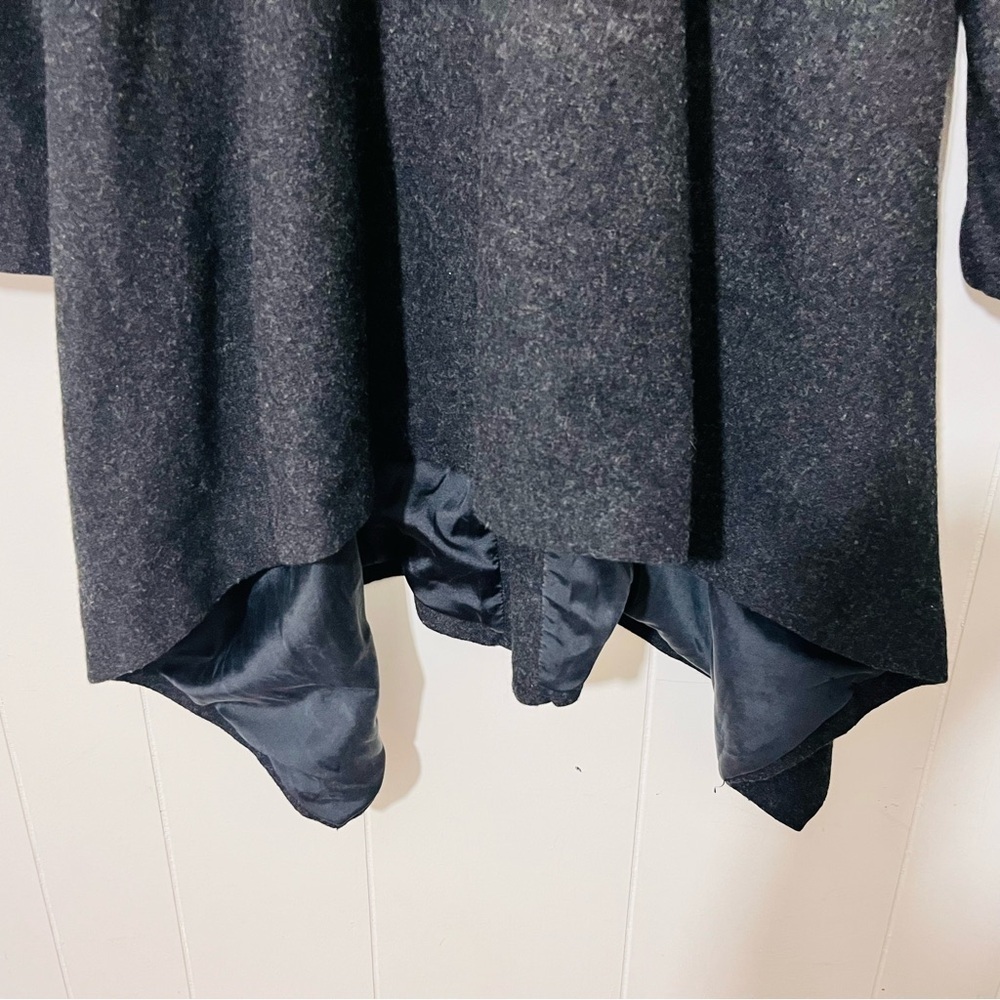 Eileen Fisher Coat Women’s Wool Blend Open Front Black Size M - Picture 7 of 9